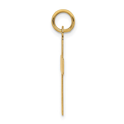 14K Gelbgold Poliert Kreuz Anhänger