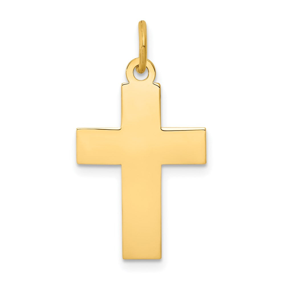 14K Gelbgold Poliert Kreuz Anhänger