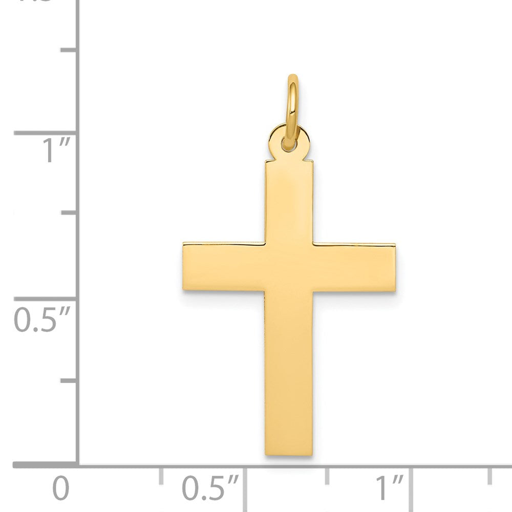 14K Gelbgold Poliert Kreuz Anhänger