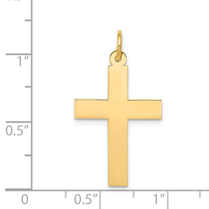 14K Gelbgold Poliert Kreuz Anhänger