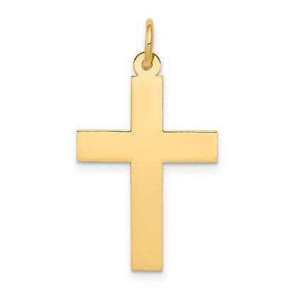 14K Gelbgold Poliert Kreuz Anhänger