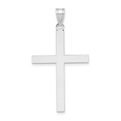 14K Weißgold Gravierbarer Kreuz-Charm