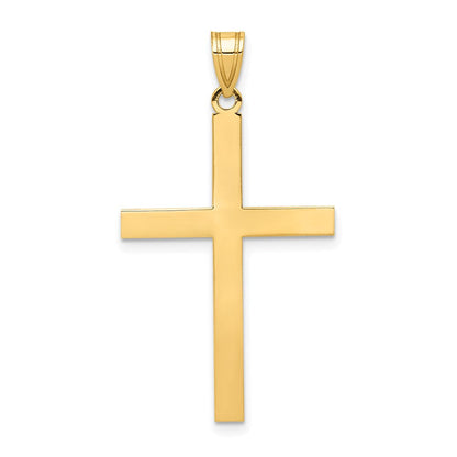 14K Gelbgold gravierbarer Kreuz-Charm