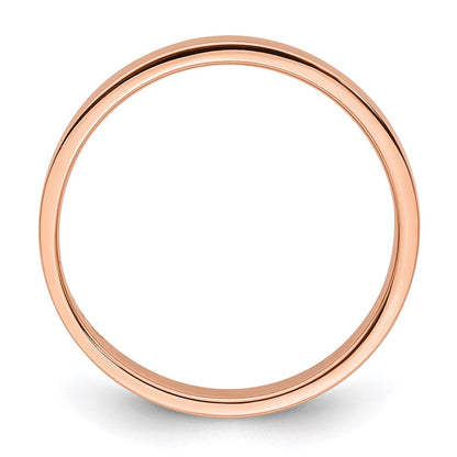 14K Roségold 3 mm leichter flacher Ehering