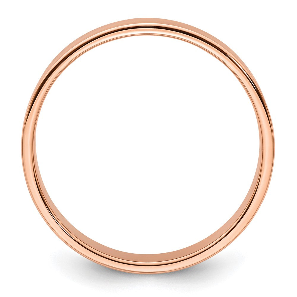 14K Roségold 5 mm leichter, flacher Ehering