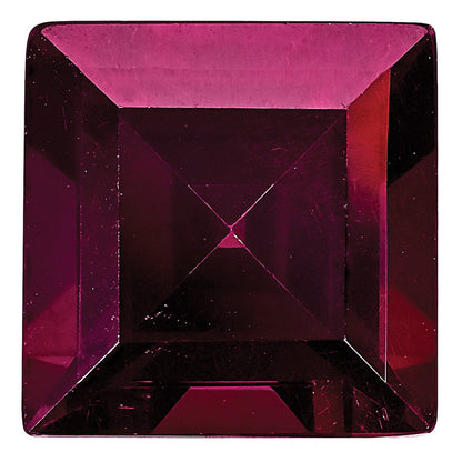 Edelstein Rhodolith Granat Aa Qualität 6mm Quadratisch Stufe-cut