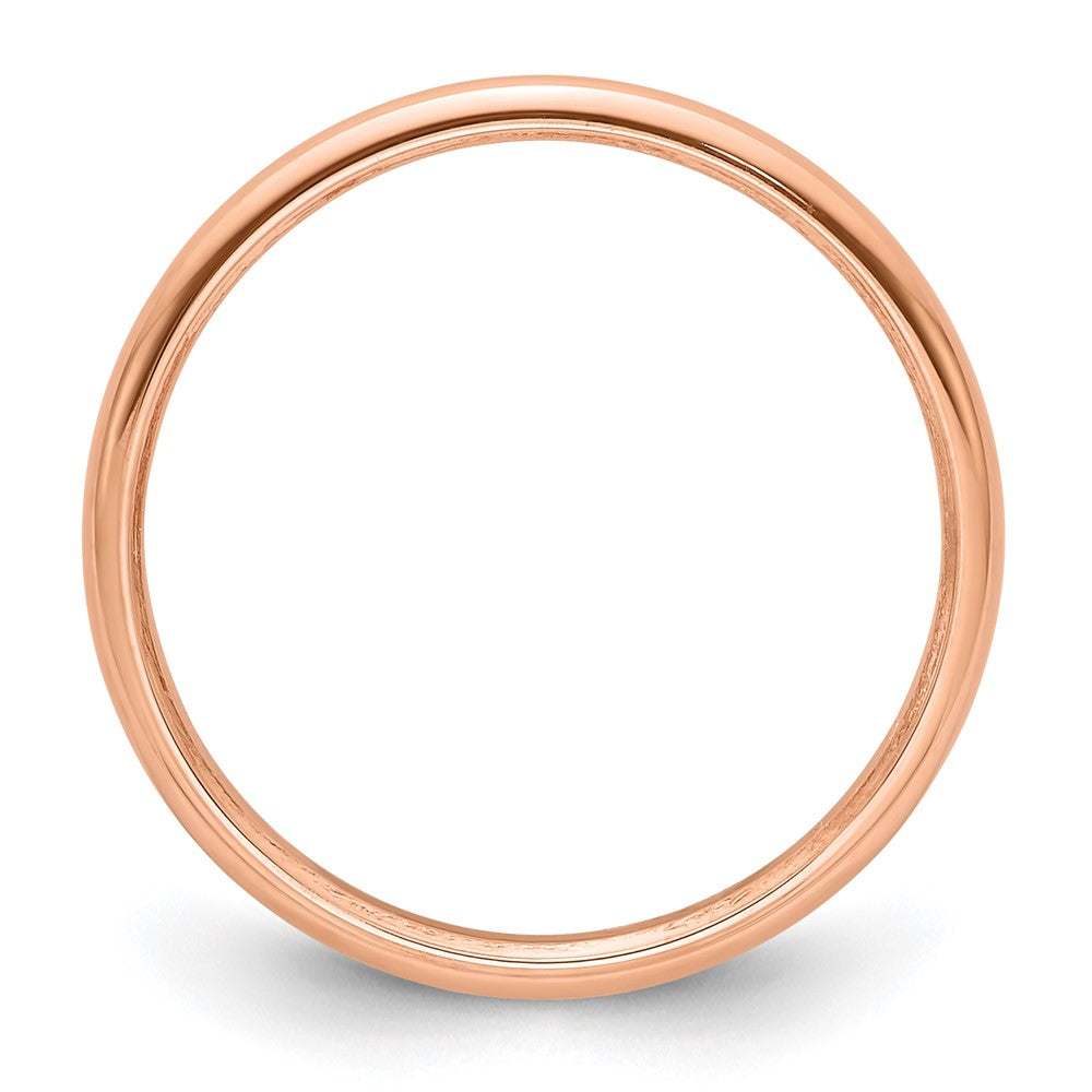 14K Roségold Ehering, 2 mm, halbrund