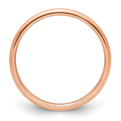 14K Roségold Ehering, 2 mm, halbrund