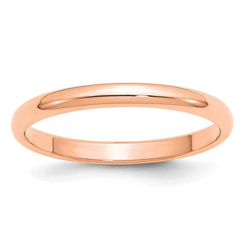 14K Roségold 2,5 mm Halbrund-Ehering