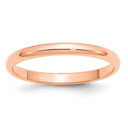 14K Roségold 2,5 mm Halbrund-Ehering