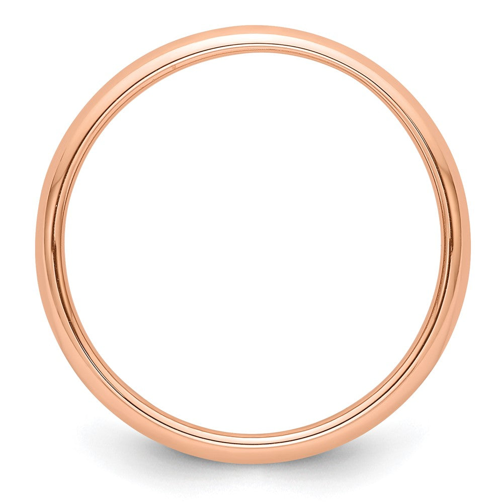 14k Roségold 3 mm halbrunder Ehering