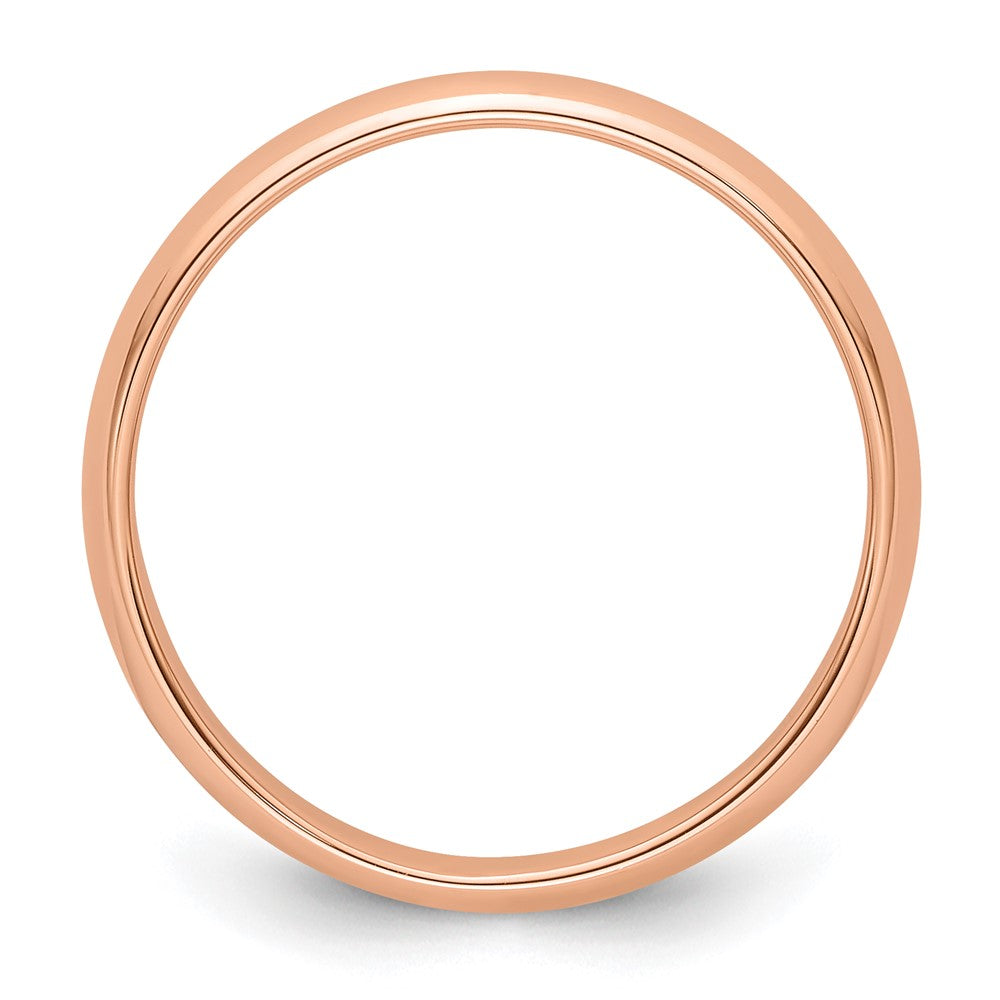 14K Roségold 4 mm Halbrund-Ehering