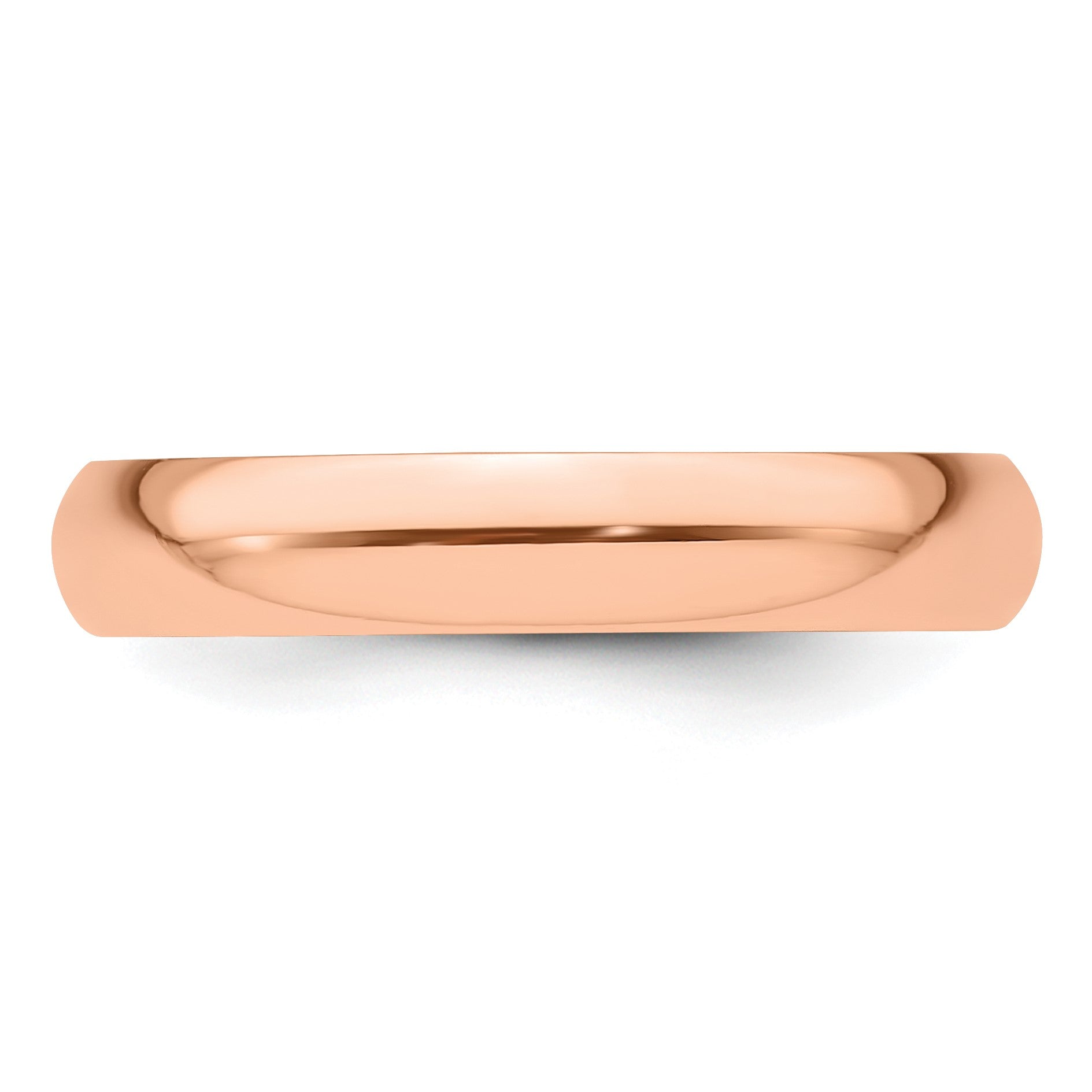 14K Roségold 4 mm Halbrund-Ehering