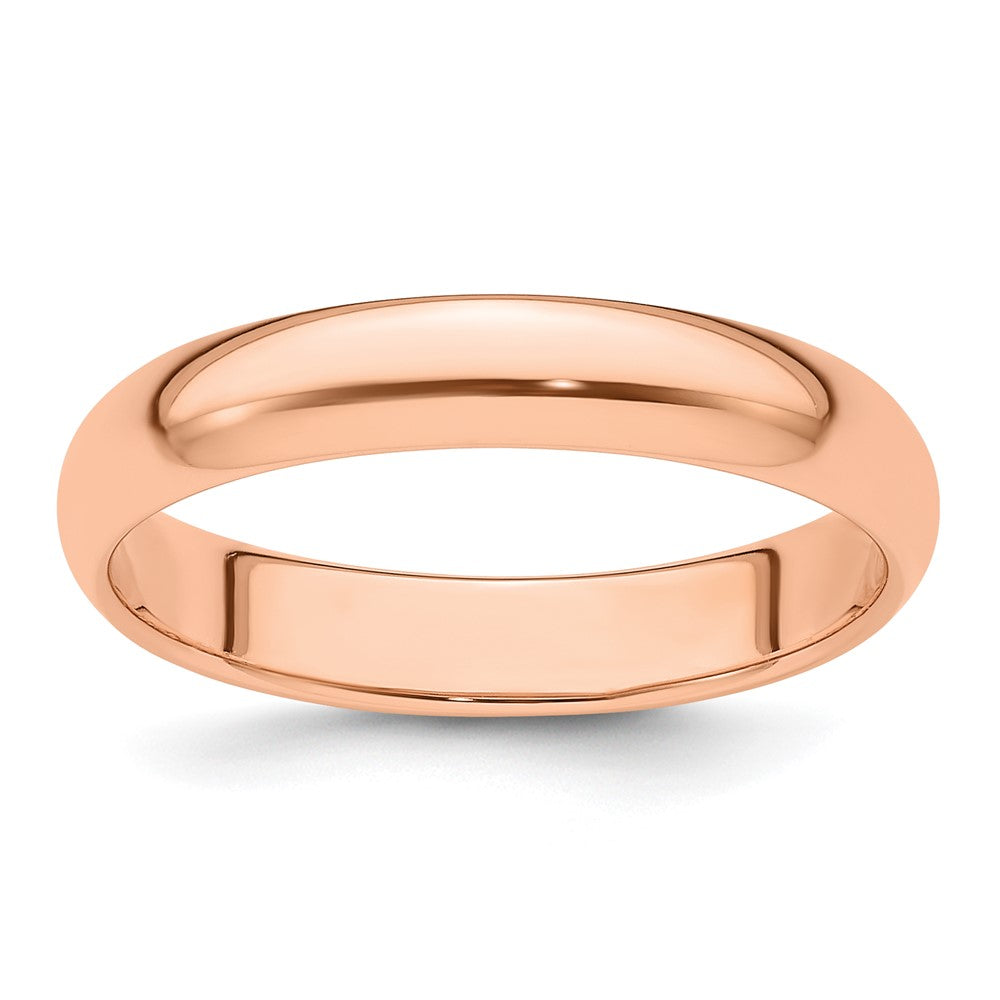 14K Roségold 4 mm Halbrund-Ehering