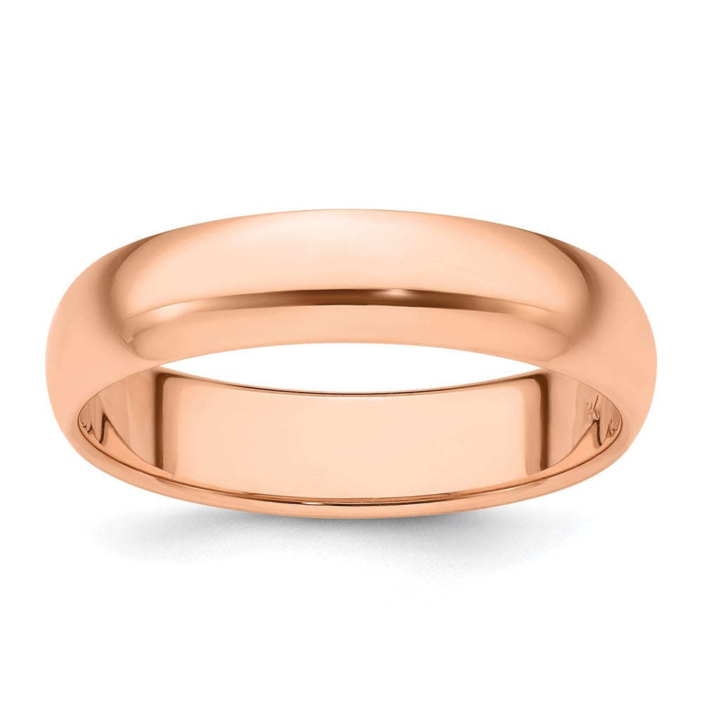 14k Roségold 5 mm halbrund Ehering