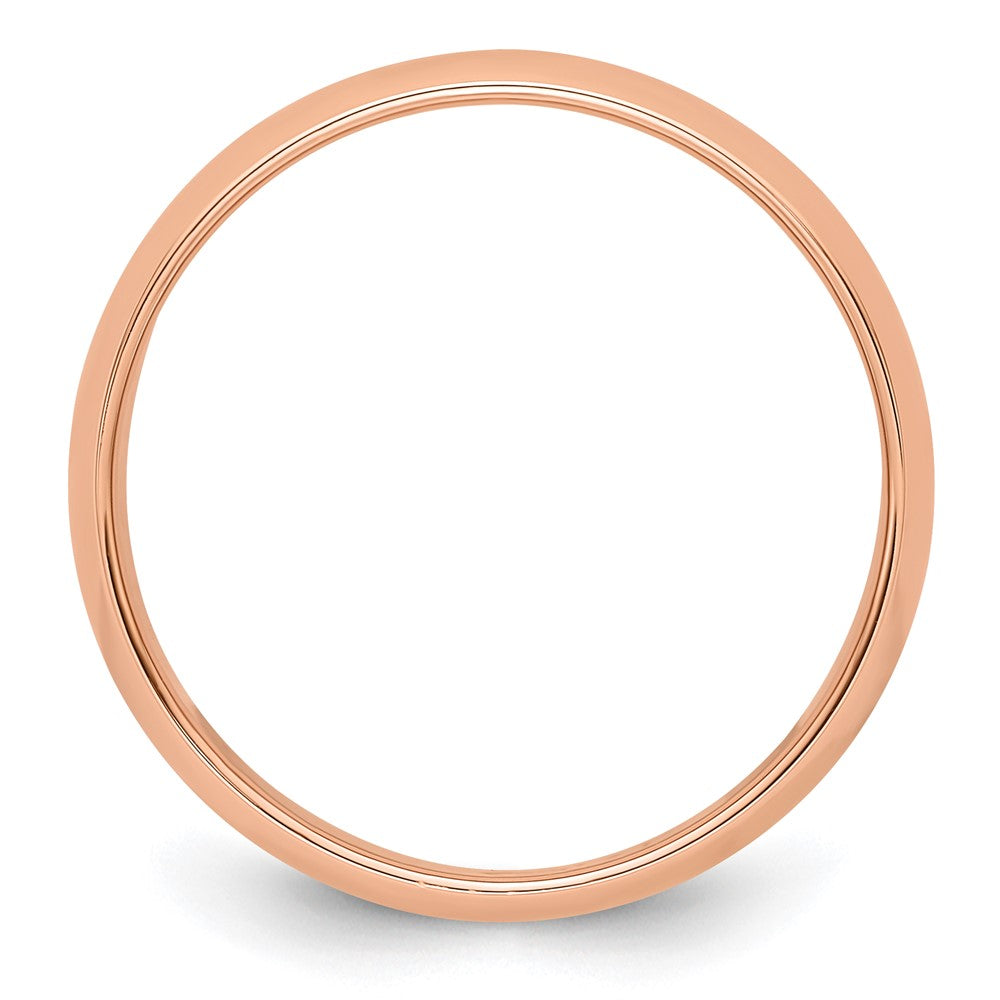 14K Roségold 6 mm Ehering, halbrund