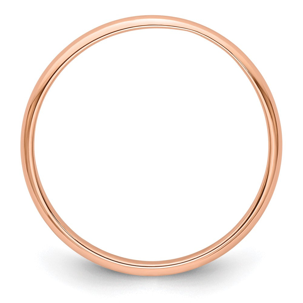14K Roségold 2 mm Leichter Halbrund Ehering