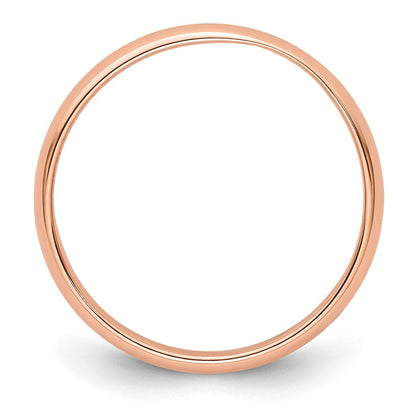 585 Roségold 3 mm Leichter Halbrund-Ehering, Größe 4,5