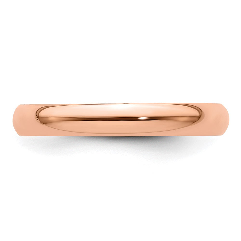 585 Roségold 3 mm Leichter Halbrund-Ehering, Größe 4,5