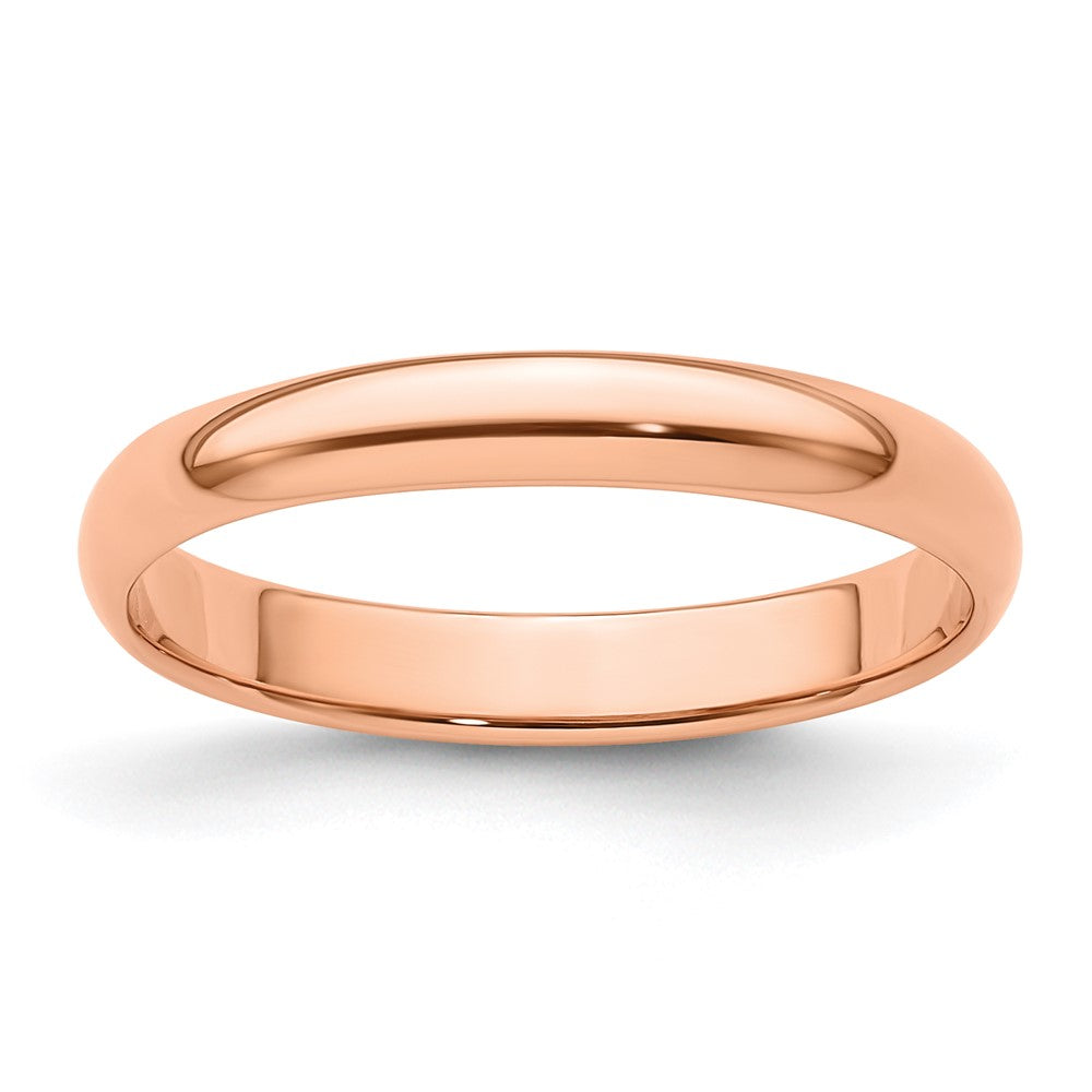 585 Roségold 3 mm Leichter Halbrund-Ehering, Größe 4,5