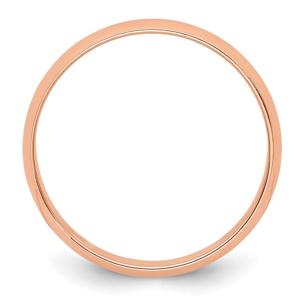 14K Roségold 4 mm leichter Halbrund-Ehering