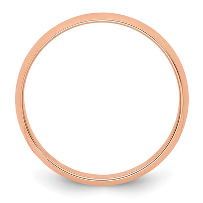 14K Roségold 4 mm leichter Halbrund-Ehering
