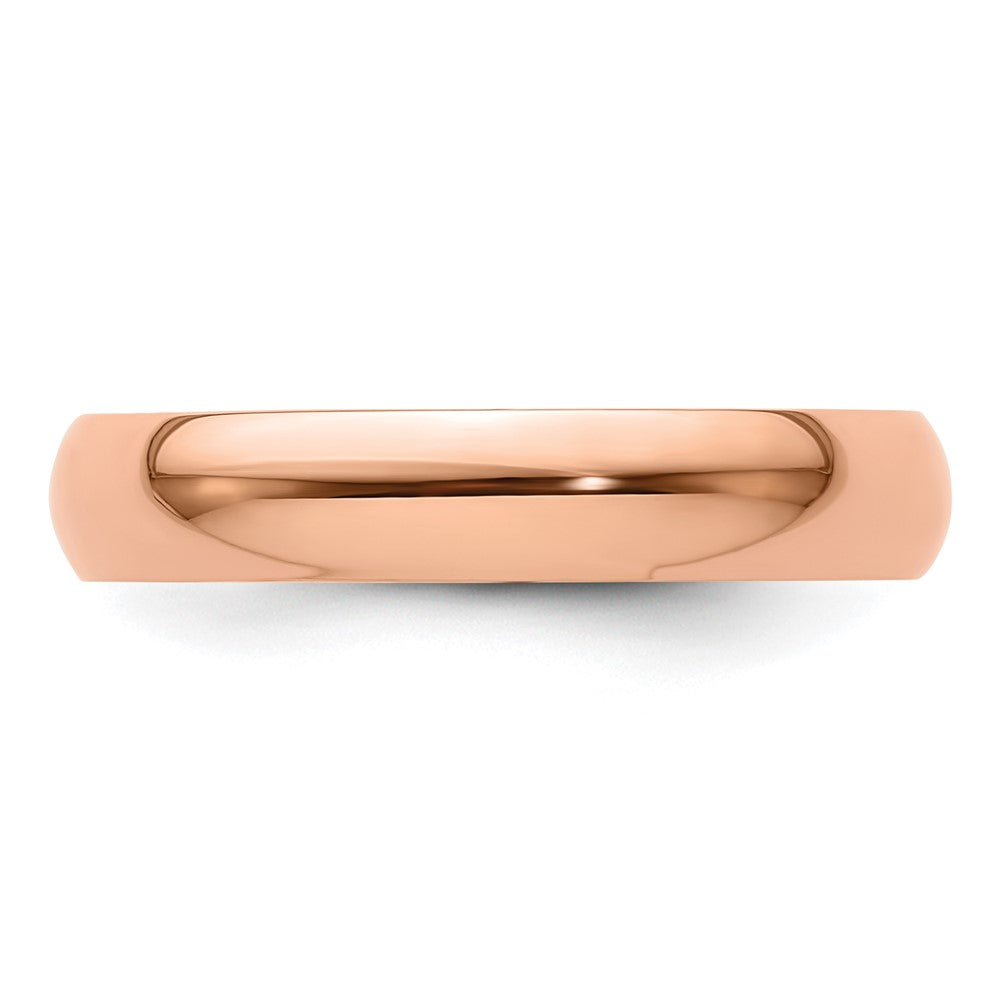 14K Roségold 4 mm leichter Halbrund-Ehering