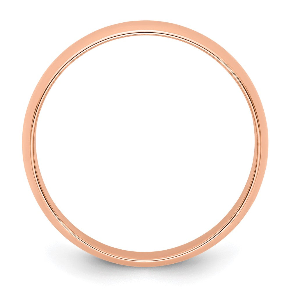 14K Roségold 5mm leichtgewichtiger halbrunder Ehering