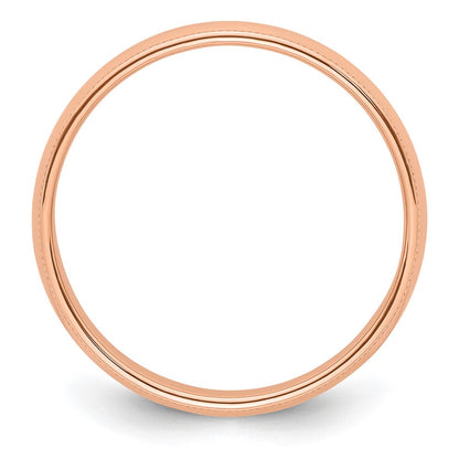 14K Roségold 5 mm Milgrain-Ehering, halbrund
