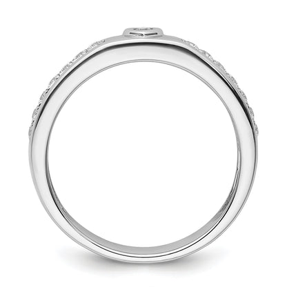 14K Weißgold Herrenring mit Herz-Design und 0,33 ct. Laborgezüchteten Diamanten, VS/SI+ G+