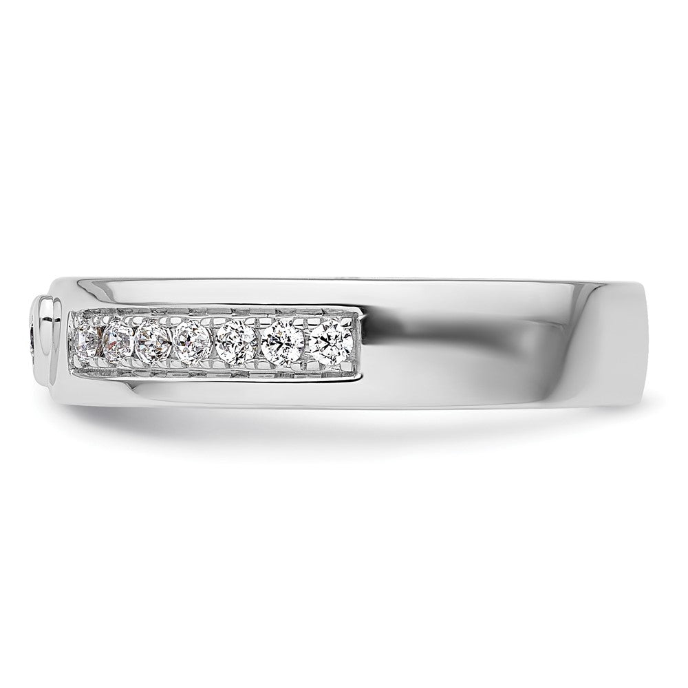 14K Weißgold Herrenring mit Herz-Design und 0,33 ct. Laborgezüchteten Diamanten, VS/SI+ G+