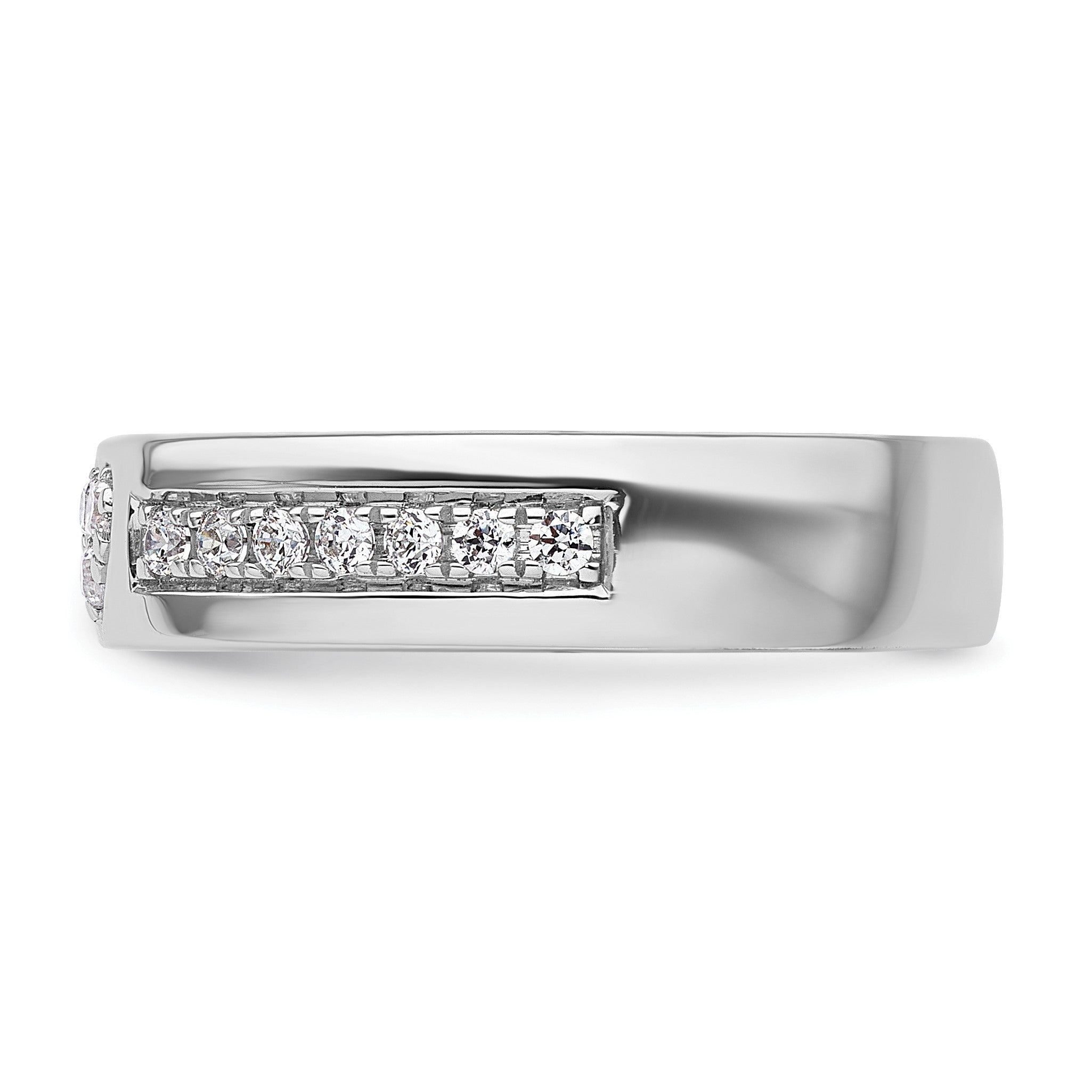 14K Weißgold Ring mit 0,25 ct. Laborgezüchteten Diamanten, VS/SI+ G+, mit ausgeschnittenem Herz, komplett