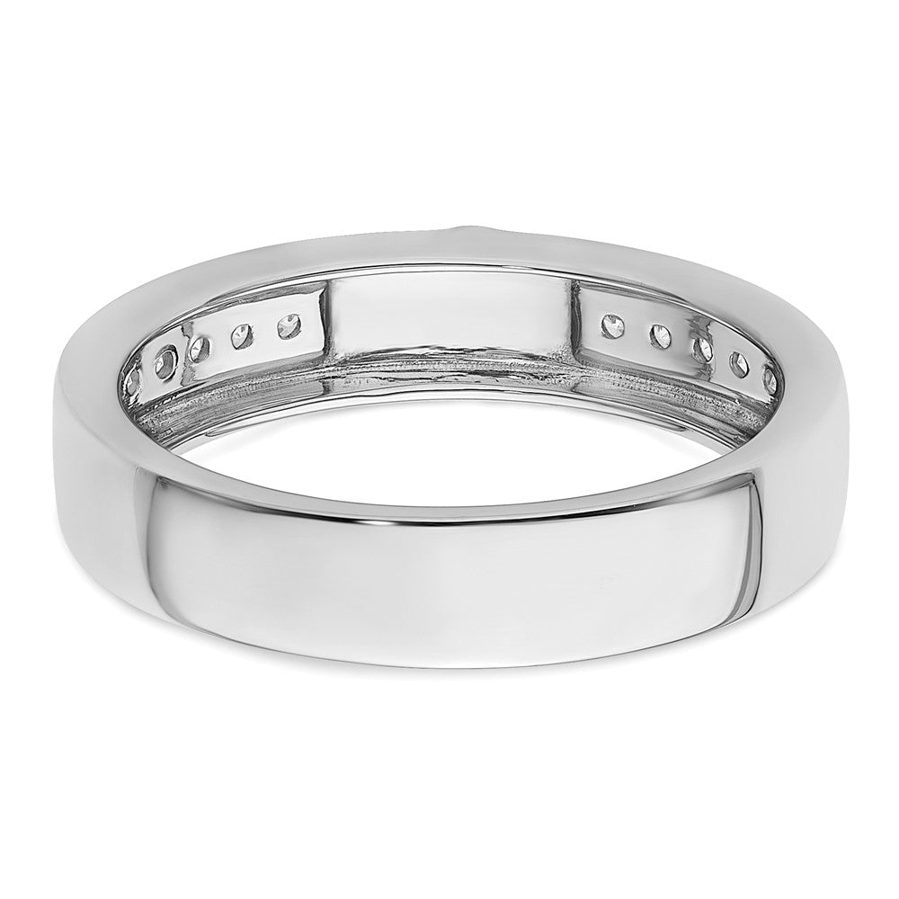 14K Weißgold Ring mit 0,25 ct. im Labor gezüchteten Diamanten VS/SI+ G+, komplett, Herren-Kreuzring