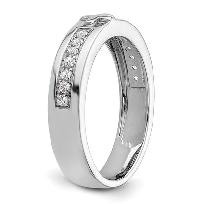 14K Weißgold Ring mit 0,25 ct. im Labor gezüchteten Diamanten VS/SI+ G+, komplett, Herren-Kreuzring