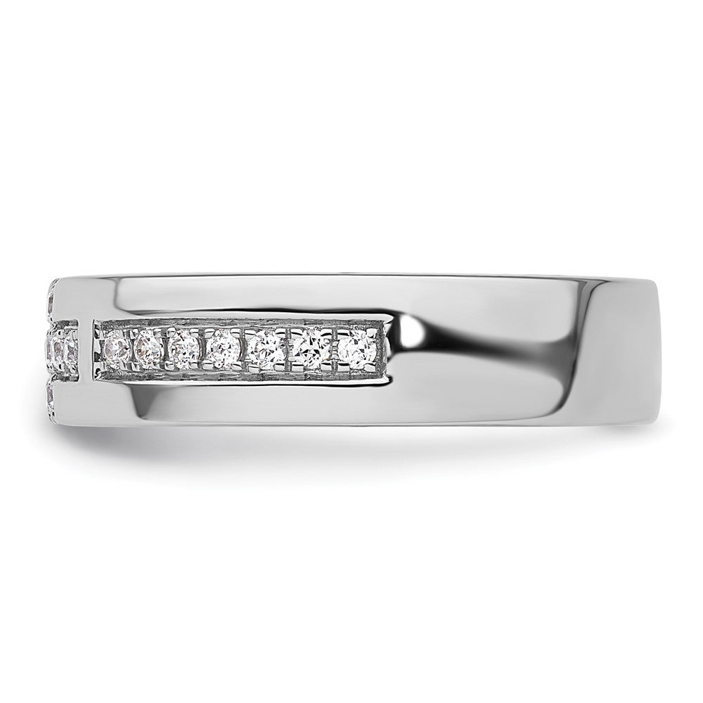 14K Weißgold Kreuz-Ring mit 0,2 ct. Laborgezüchteten Diamanten VS/SI+ G+