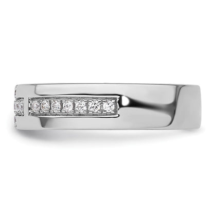14K Weißgold Kreuz-Ring mit 0,2 ct. Laborgezüchteten Diamanten VS/SI+ G+