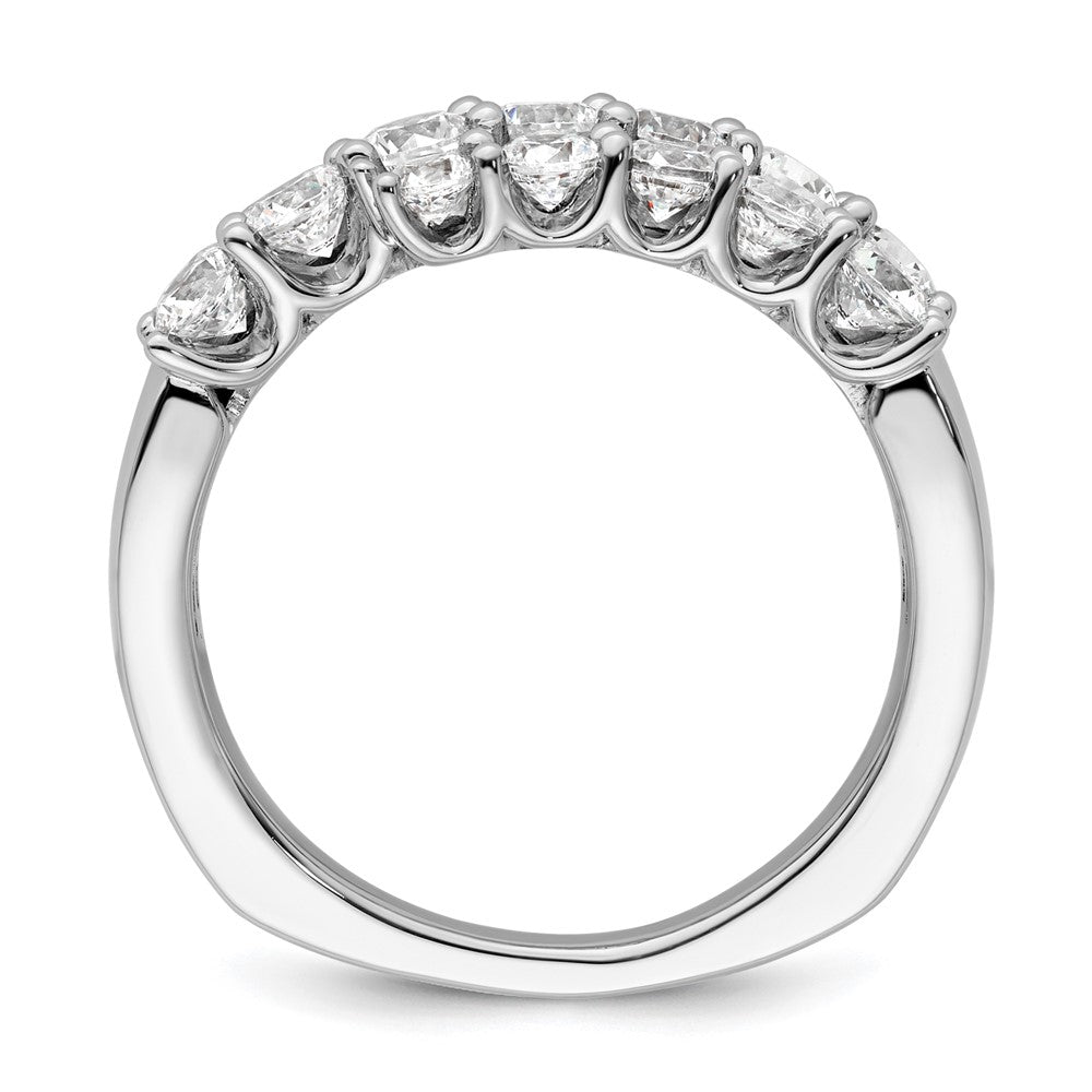 14K Weißgold Ring mit im Labor gezüchteten Diamanten VS/SI+ G+, dreireihig