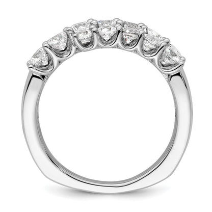 14K Weißgold Ring mit im Labor gezüchteten Diamanten VS/SI+ G+, dreireihig