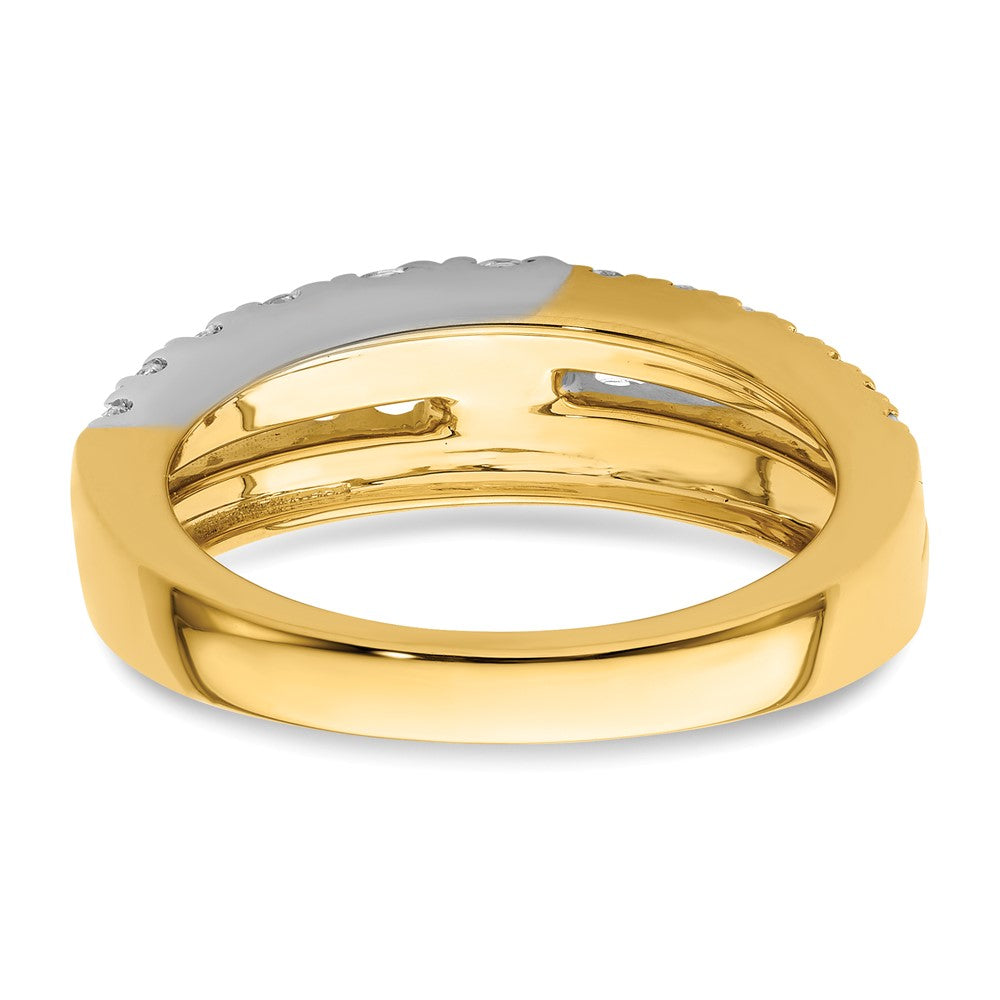 14K Bicolor 1,25 ct. Laborgezüchteter Diamant VS/SI+ G+ Kompletter Doppelreihiger Ring
