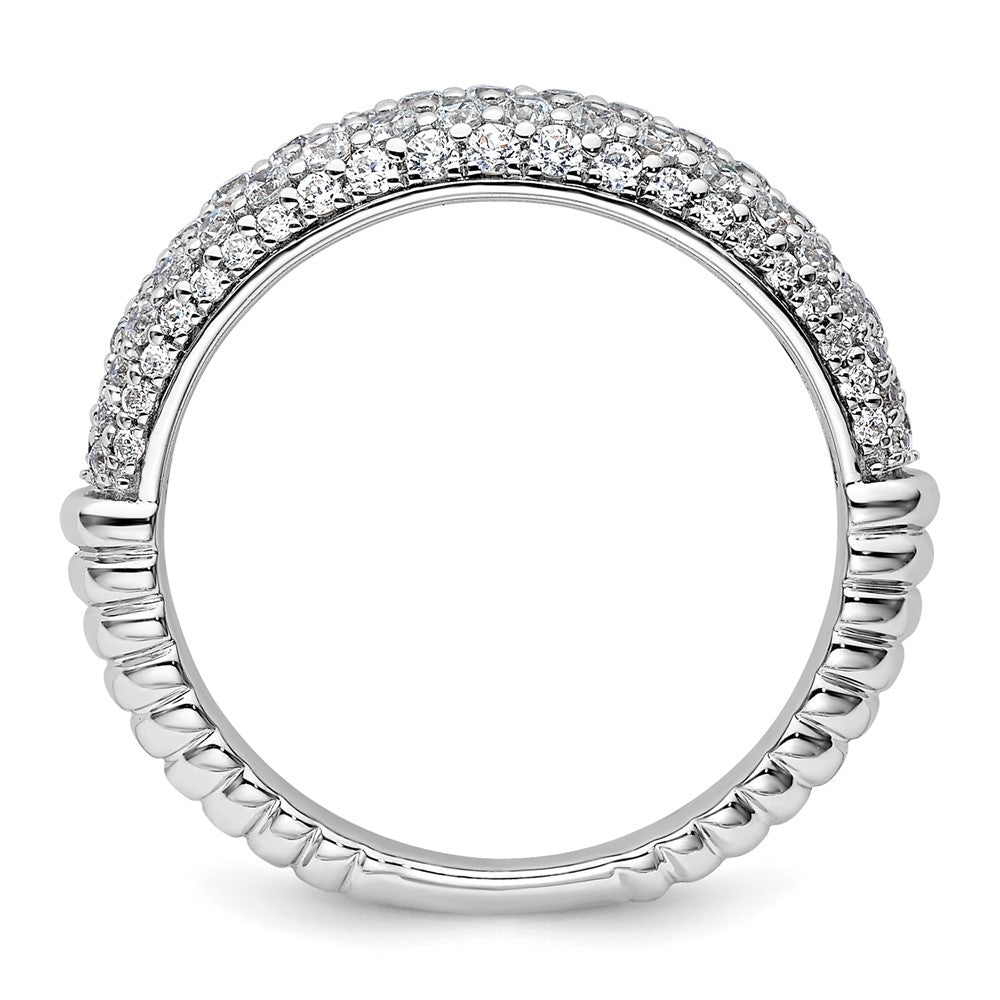 14K Weißgold Ring mit Labor-gezüchteten Diamanten VS/SI+ G+