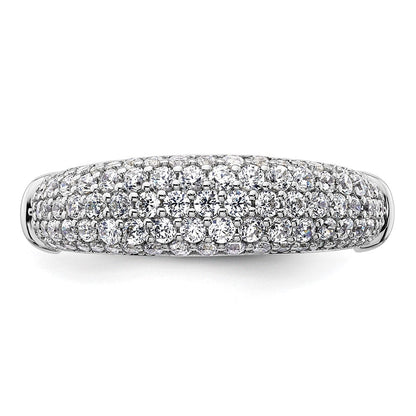 14K Weißgold Ring mit Labor-gezüchteten Diamanten VS/SI+ G+