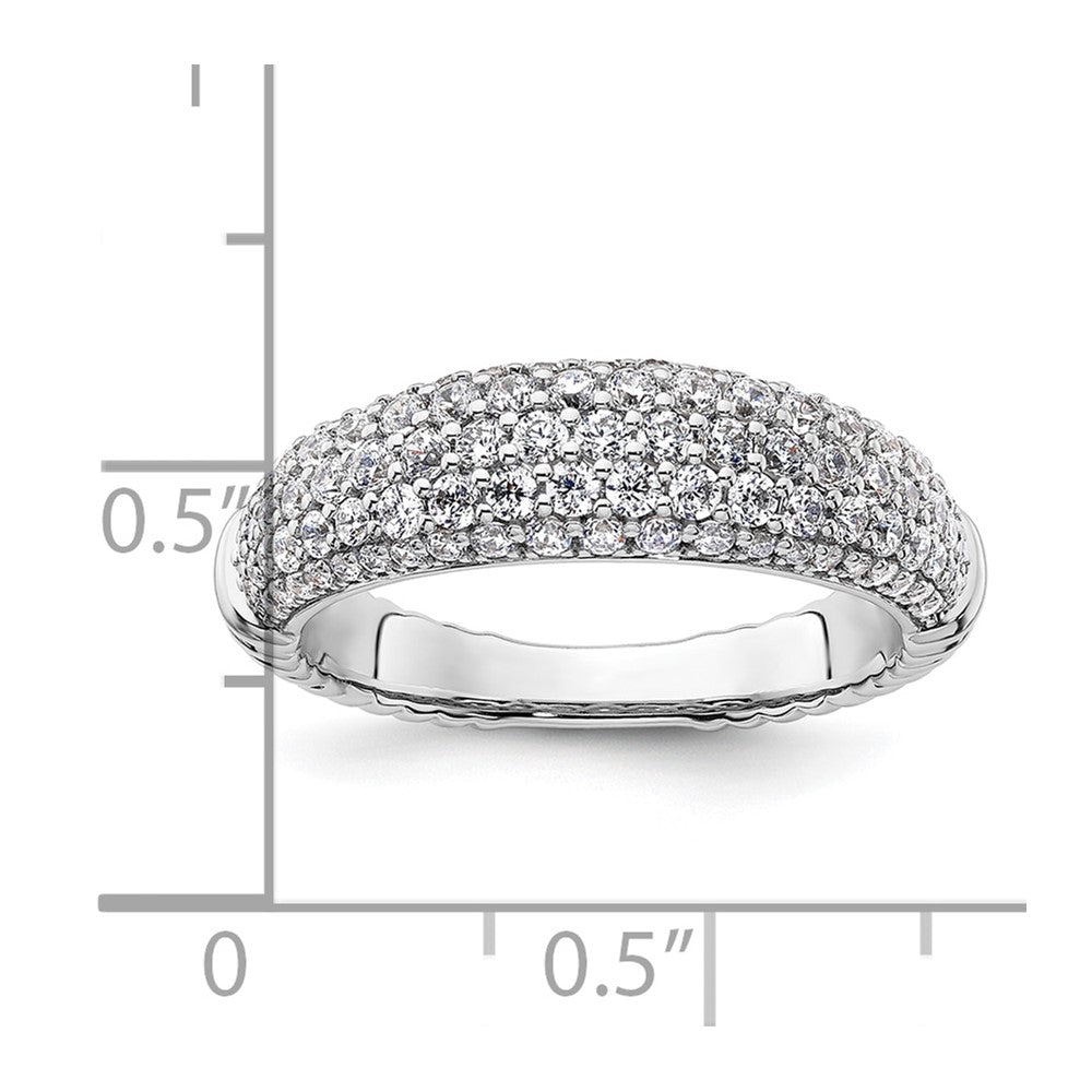 14K Weißgold Ring mit Labor-gezüchteten Diamanten VS/SI+ G+
