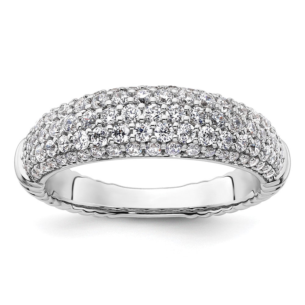 14K Weißgold Ring mit Labor-gezüchteten Diamanten VS/SI+ G+