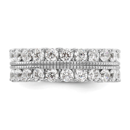 14K Weißgold Ring mit 1,75 ct. im Labor gezüchteten Diamanten VS/SI+ G+