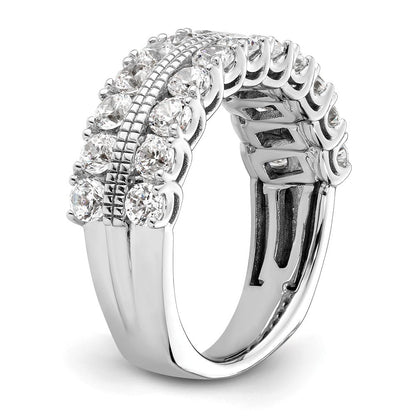 14K Weißgold Ring mit 1,75 ct. im Labor gezüchteten Diamanten VS/SI+ G+