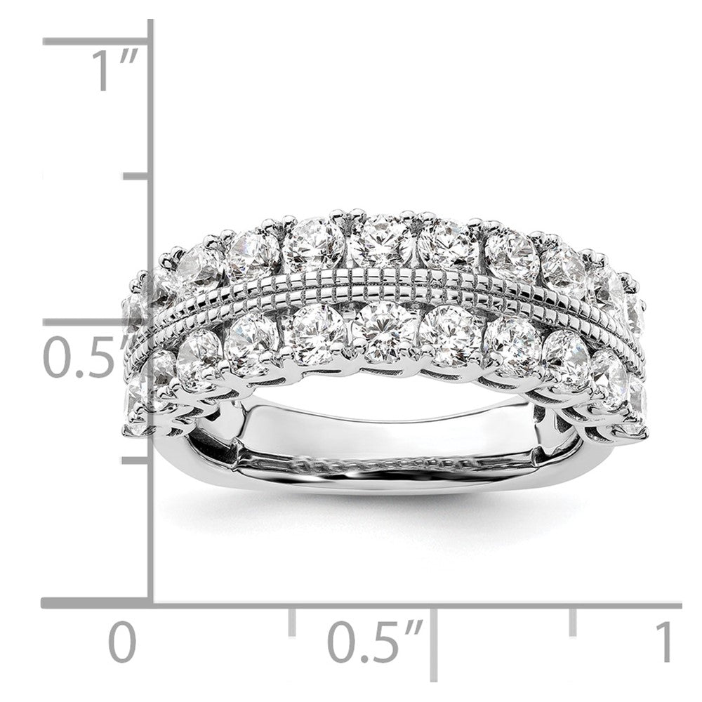 14K Weißgold Ring mit 1,75 ct. im Labor gezüchteten Diamanten VS/SI+ G+