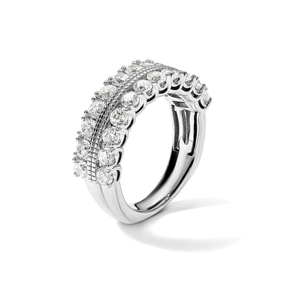 14K Weißgold Ring mit 1,75 ct. im Labor gezüchteten Diamanten VS/SI+ G+
