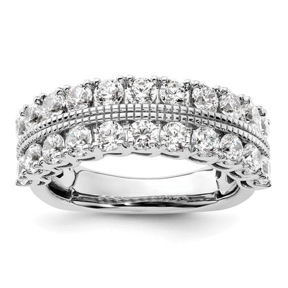14K Weißgold Ring mit 1,75 ct. im Labor gezüchteten Diamanten VS/SI+ G+