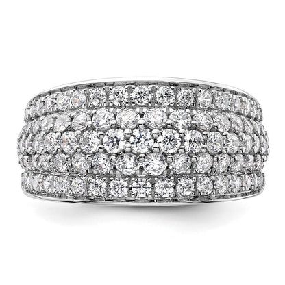 14K Weißgold 1,75 ct. Laborgezüchteter Diamant VS/SI+ G+ Modischer Mehrschicht-Ring