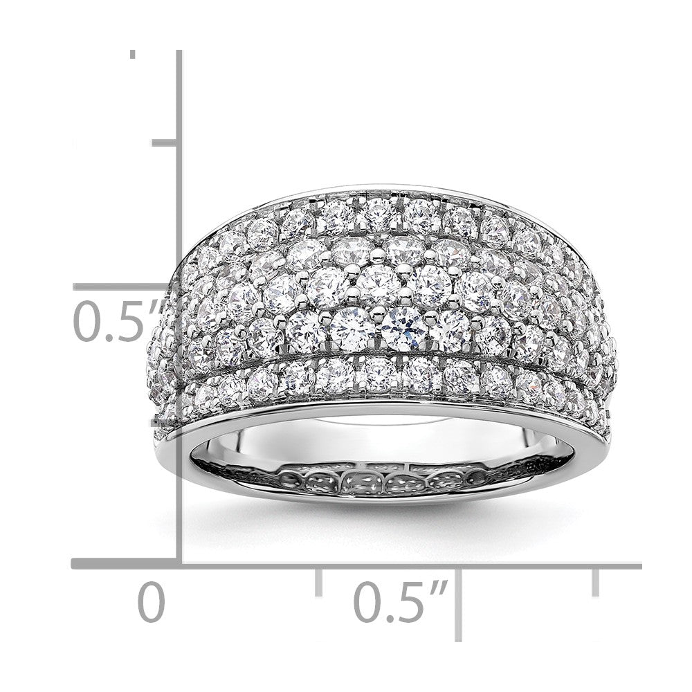 14K Weißgold 1,75 ct. Laborgezüchteter Diamant VS/SI+ G+ Modischer Mehrschicht-Ring